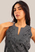 Embroidered cotton sleeveless top